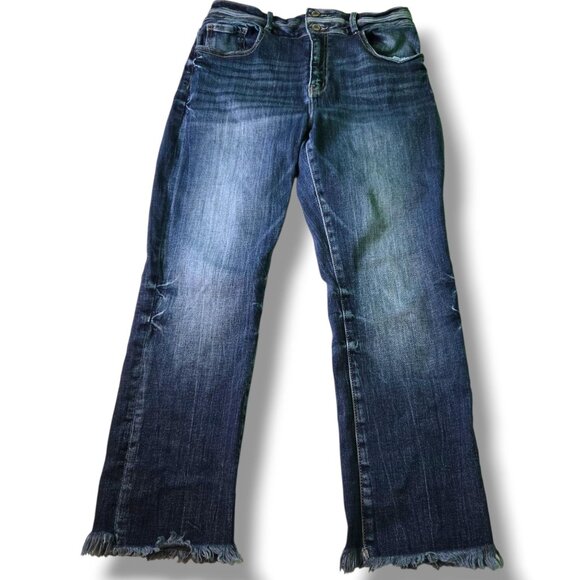 KanCan Signature jeans womens Kurvy 30 ultra high-rise ankle raw-hem VBK1907A - Picture 1 of 9